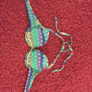 Push up tie dye swim suit top